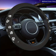 Pet Steering Wheel Cover 38.1cm Polyester Anti-Slip Interior Decor