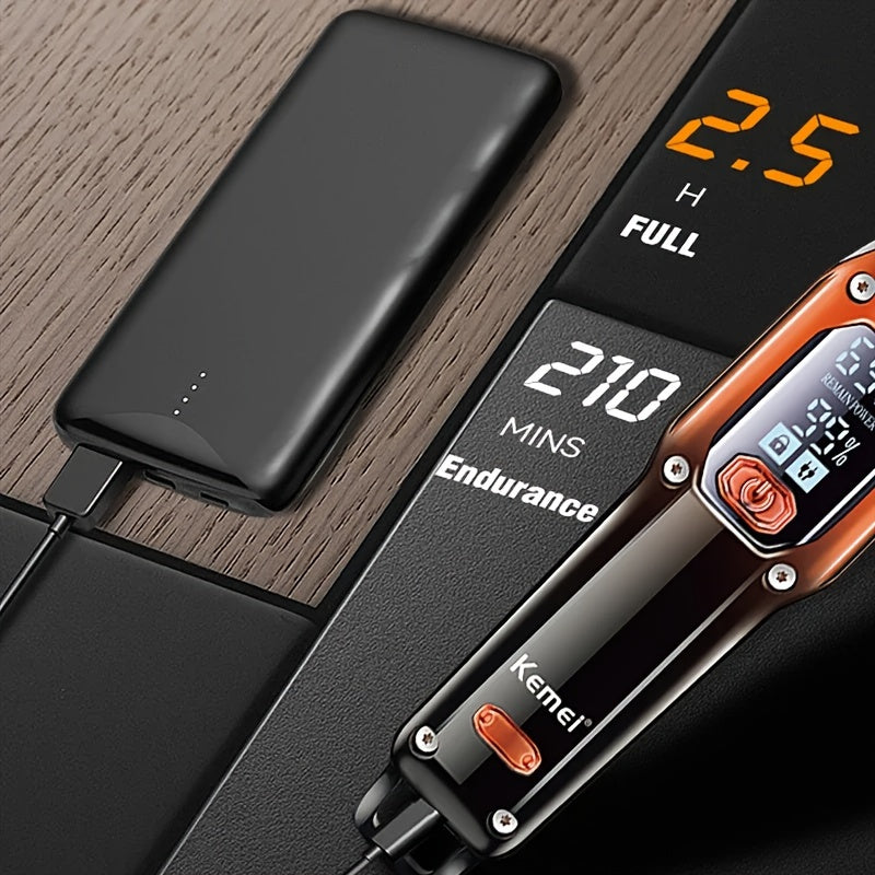 Профессиональный машинка для стрижки Kemei KM-658 с ЖК-дисплеем