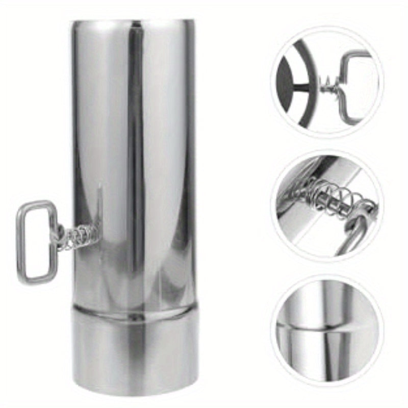 Stainless Steel Chimney Pipe 5.99cm with Dampers for Smoke Exhaust Outdoor Stove