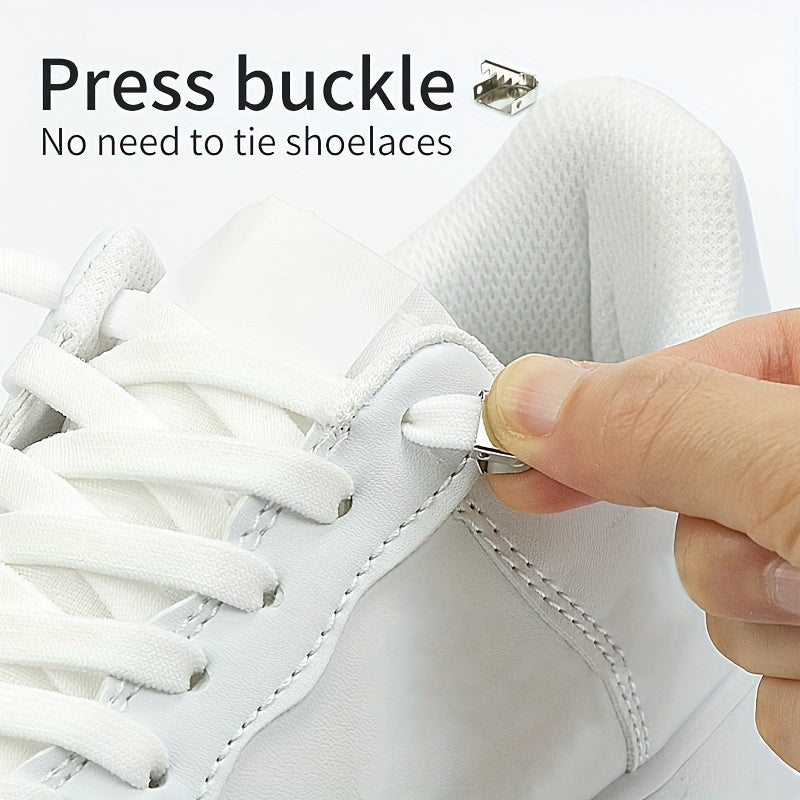 Adult Non-Slip Elastic Shoe Laces, Polyester Spandex, 9 Colors, 100cm
