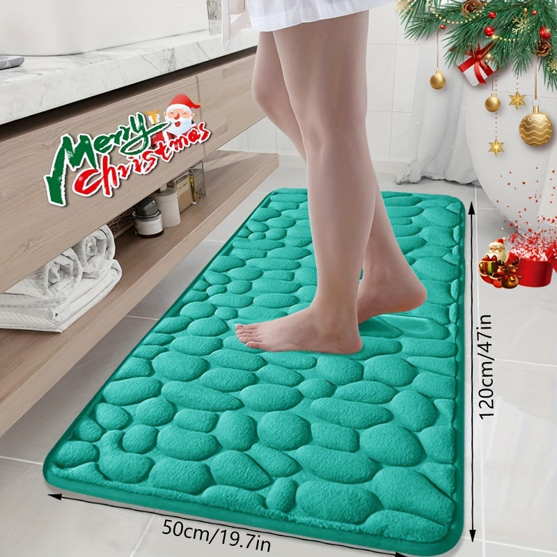 "Xotira Ko'pikli Hammom Gilami To'plami, Yuqori Singdiruvchan, 25D Ko'pik Qattiqligi, Yumshoq Sirpanmaydigan Hammom Gilami Ichki Foyda Uchun, Mashinada Yuvish Mumkin, Kirish Joyi, Xona va Bayram Rojdestvo Bezaklari Uchun Mukammal - Polyesterdan Yasalgan"
