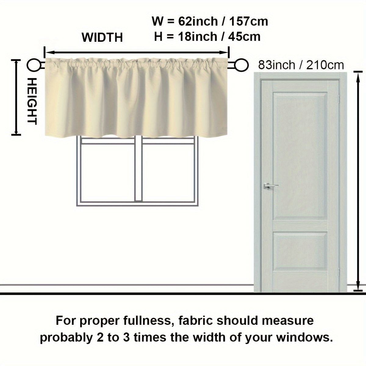 Blackout Heat Insulation Curtain Rod for Kitchen Living Room Bedroom Home Decor