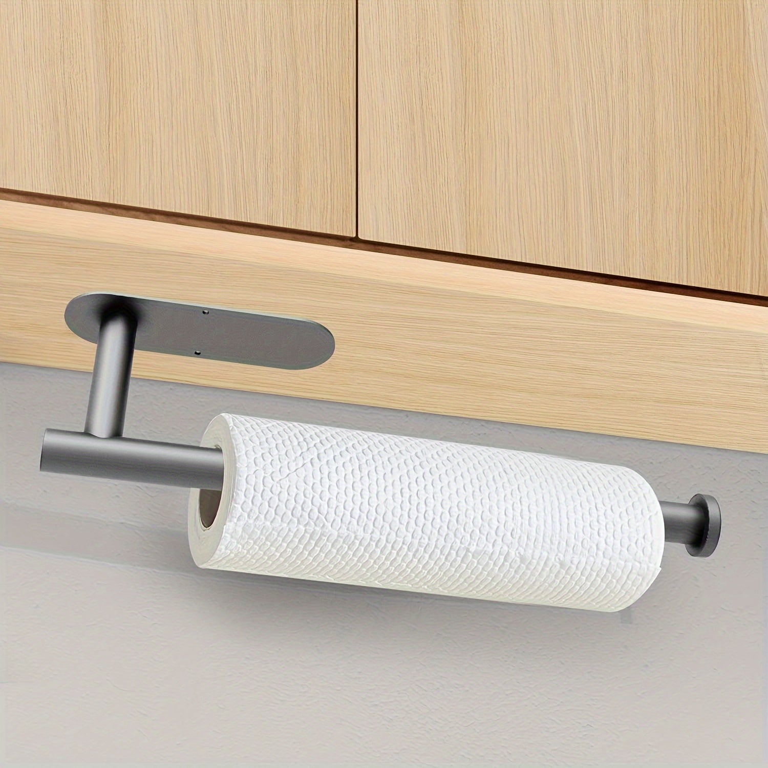 Stainless Steel Wall Mount Paper Towel Holder with Self-Adhesive or Drill Installation