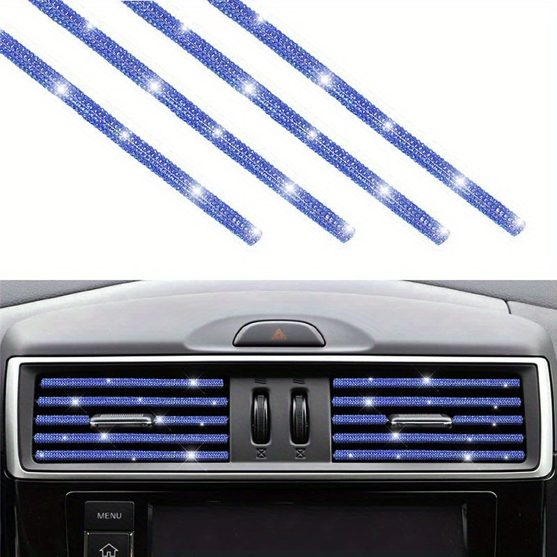 Women Bling Car Air Vent Trim Rhinestone Interior Decoration 4Pcs