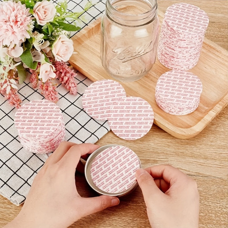 100 dona 38mm o'z-o'zini yopishtiradigan, buzilishga qarshi muhr qopqog'i bankalar va shishalar uchun