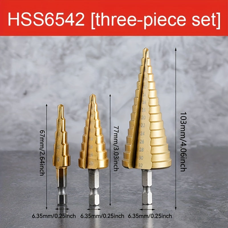 Steel 1/4 Inch Hex Shank Quick Change Cone Drill for Construction and Home Decor