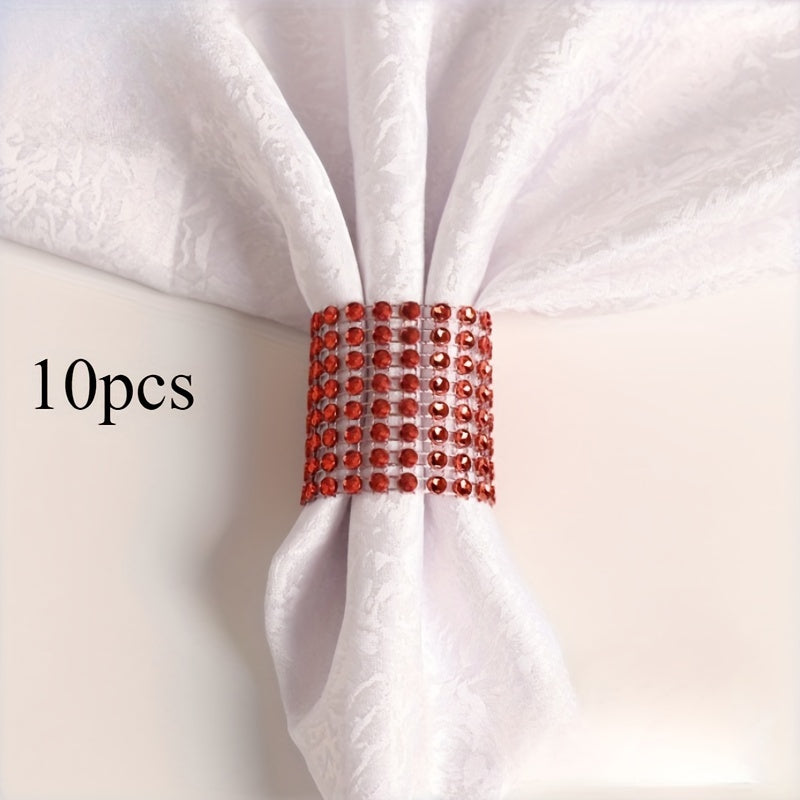 10 dona oltin salfetka burilishlari stol bezaklari uchun to'ylar, partiyalar, Rojdestvo