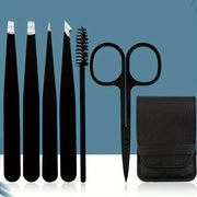 Kit de cuidado de cejas de 6 piezas, pinzas, tijeras, removedores de cabello de acero inoxidable