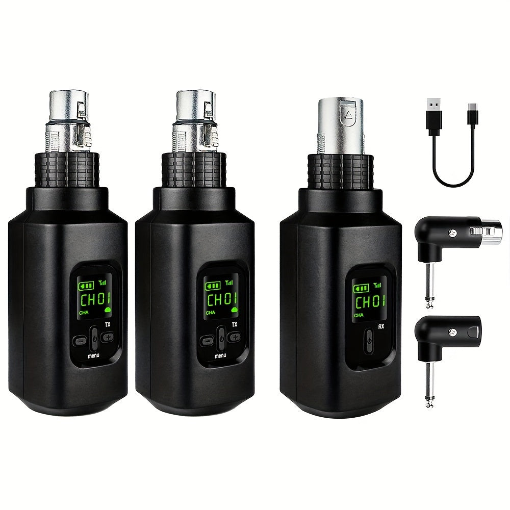 Wireless XLR Microphone System with Rechargeable 1200mAh Battery for KTV, Speech, and Audio Applications