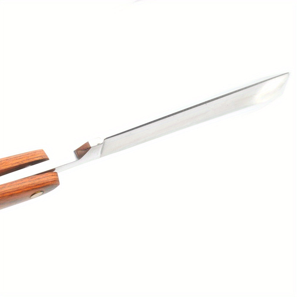 Unisex Vintage Style Straight Razor with Stainless Steel Handle Beard Shaving Knife