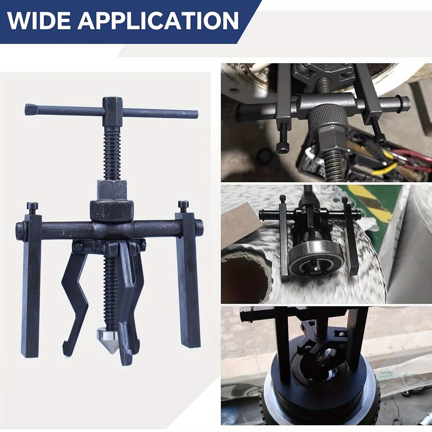 Wheel Inner Bearing Puller Three-Claw Gear Puller Auto Repair Tool Kit