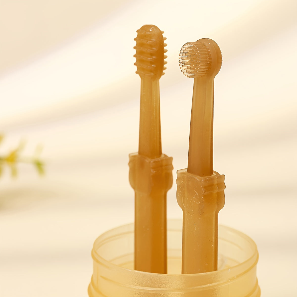 Набор для ухода за полостью рта у младенцев из силикона 0-3 лет, комплект для чистки зубов на пальчик с наносеребром