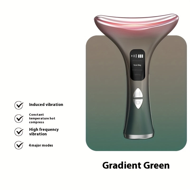 4-in-1 USB Rechargeable Facial and Neck Massager with 4 Modes Ergonomic Design