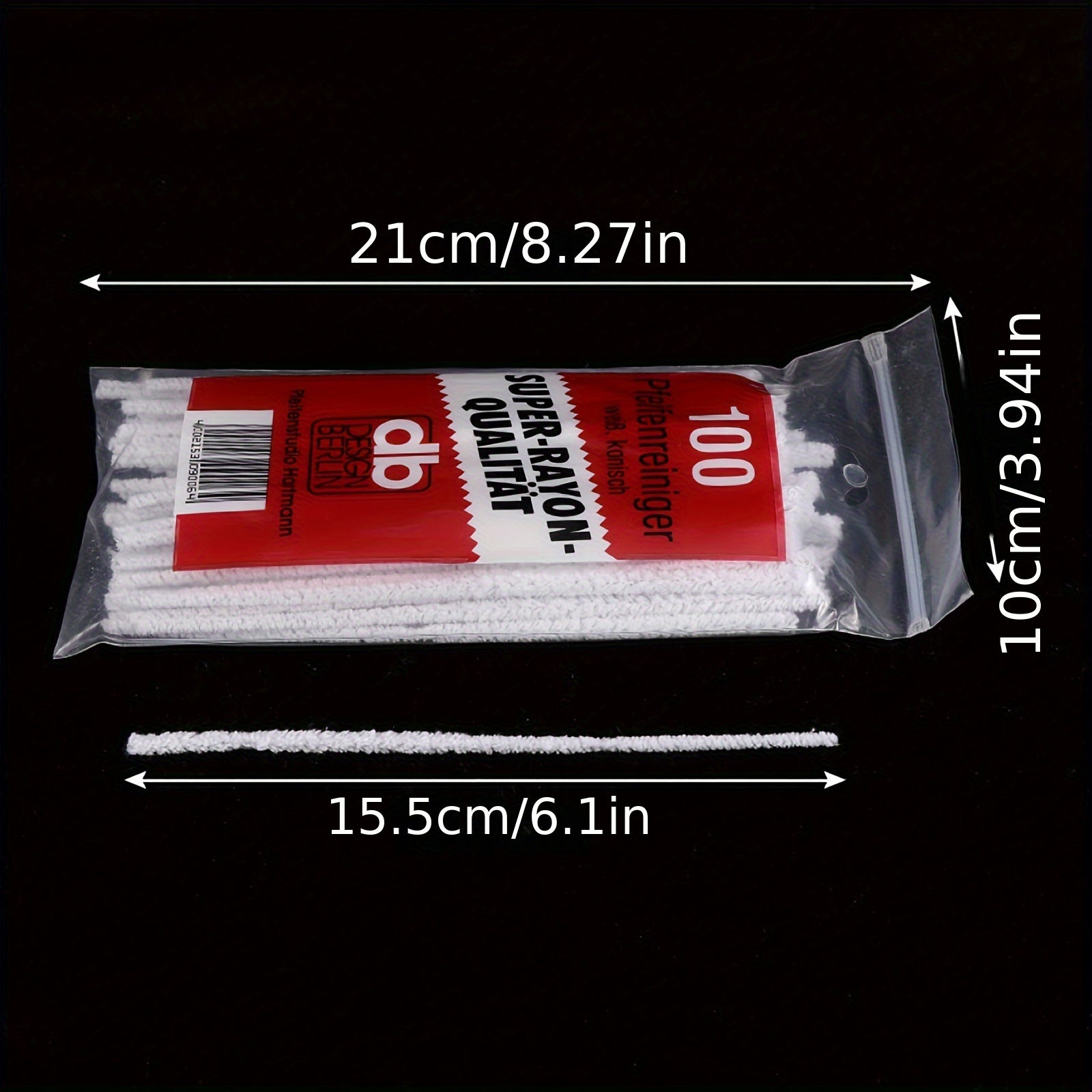 100Pcs Pipe Cleaning Brushes Shed-Free Durable Metal Handle Kit