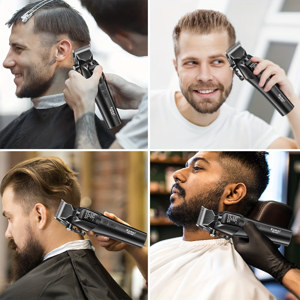 Cortapelos con recorte de precisión de 5 niveles, recargable por USB, para barberos y uso doméstico