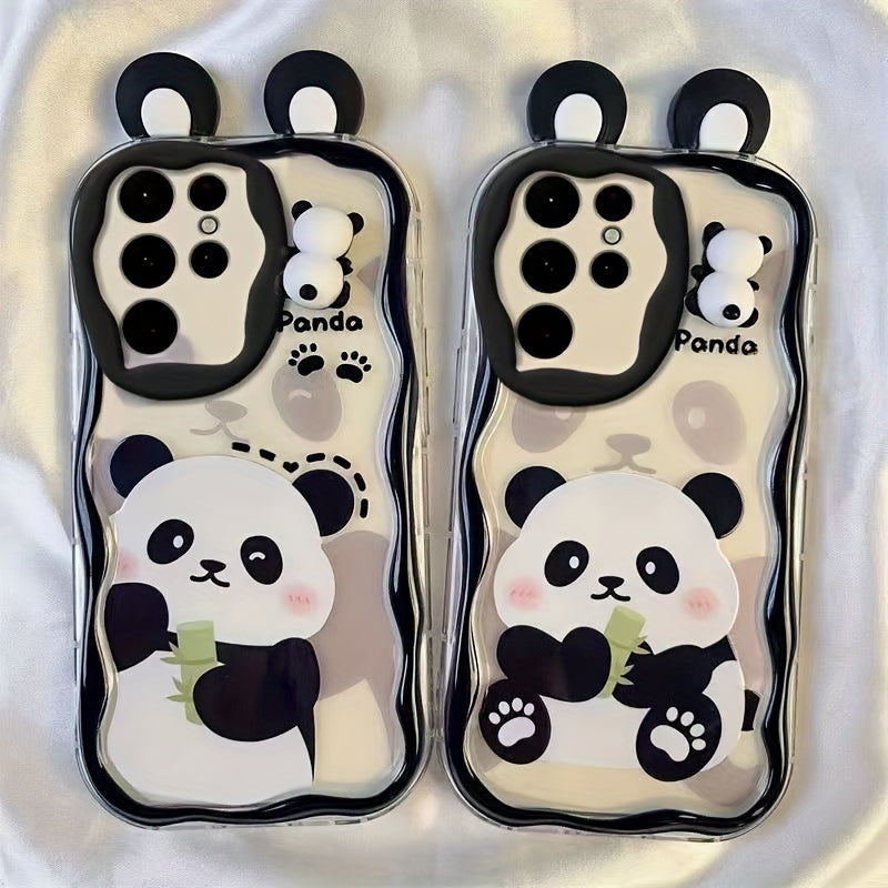 Funda de teléfono de peluche de panda adorable para Redmi Note 13 14 12 Pro MI 11 Lite a prueba de golpes de TPU