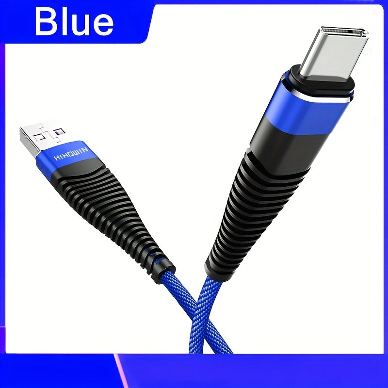 USB Type-C Fast Charging Cable for Android Phones Nylon Matte Male to Male 10-20W