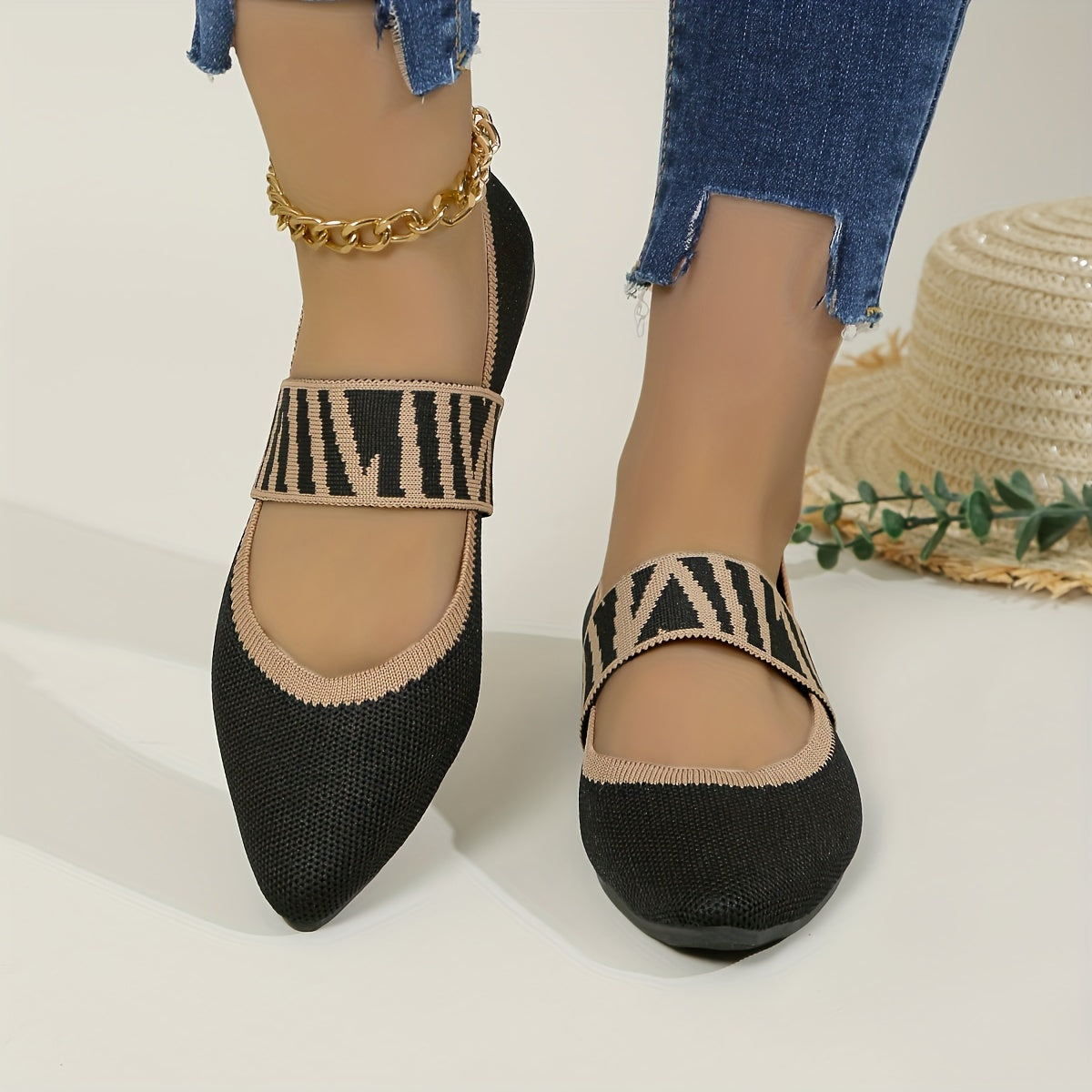 Women's Breathable Solid Color Mary Jane Shoes Lightweight Comfort Slip-Resistant