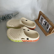 Женские дышащие шлепанцы из EVA двухцветные с вентиляцией, повседневная обувь