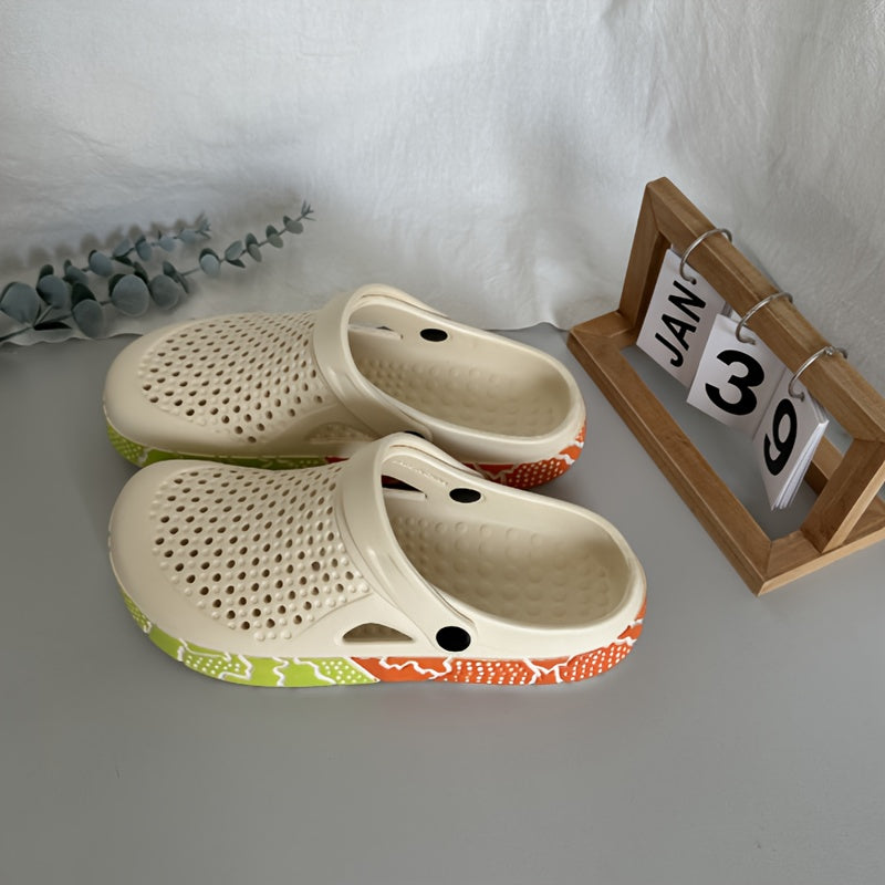 Women's Breathable EVA Slide Sandals Two-Tone Vented Casual Footwear