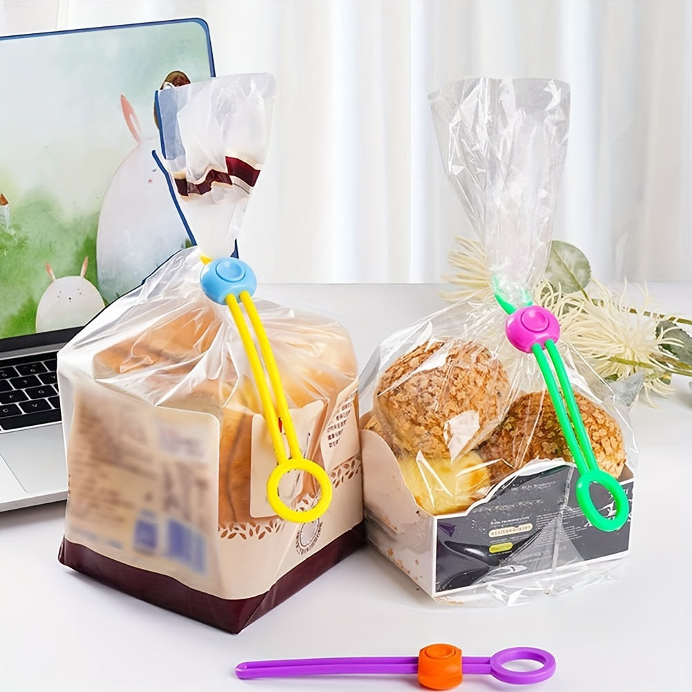 6 ta Oziq-ovqat Sumkasi Qopqog'i - Oziq-ovqat Sumkalarini Qoplash uchun Silikon Lentalar, Plastik, Sim va Guruch Sumkalari uchun Moslashuvchan va Qayta Ishlatiladigan Qopqoq. Uy Tashkiliy va Saqlash uchun Ajoyib, Zarur Uy Aksessuarlar.