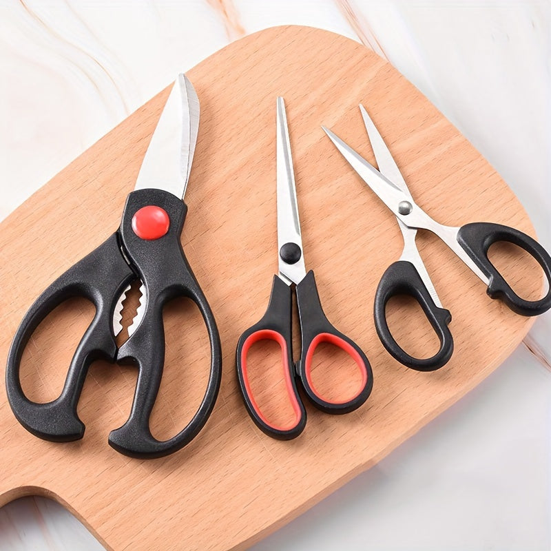 Set of 3 Stainless Steel Kitchen Scissors Multi-Purpose Meat Shears