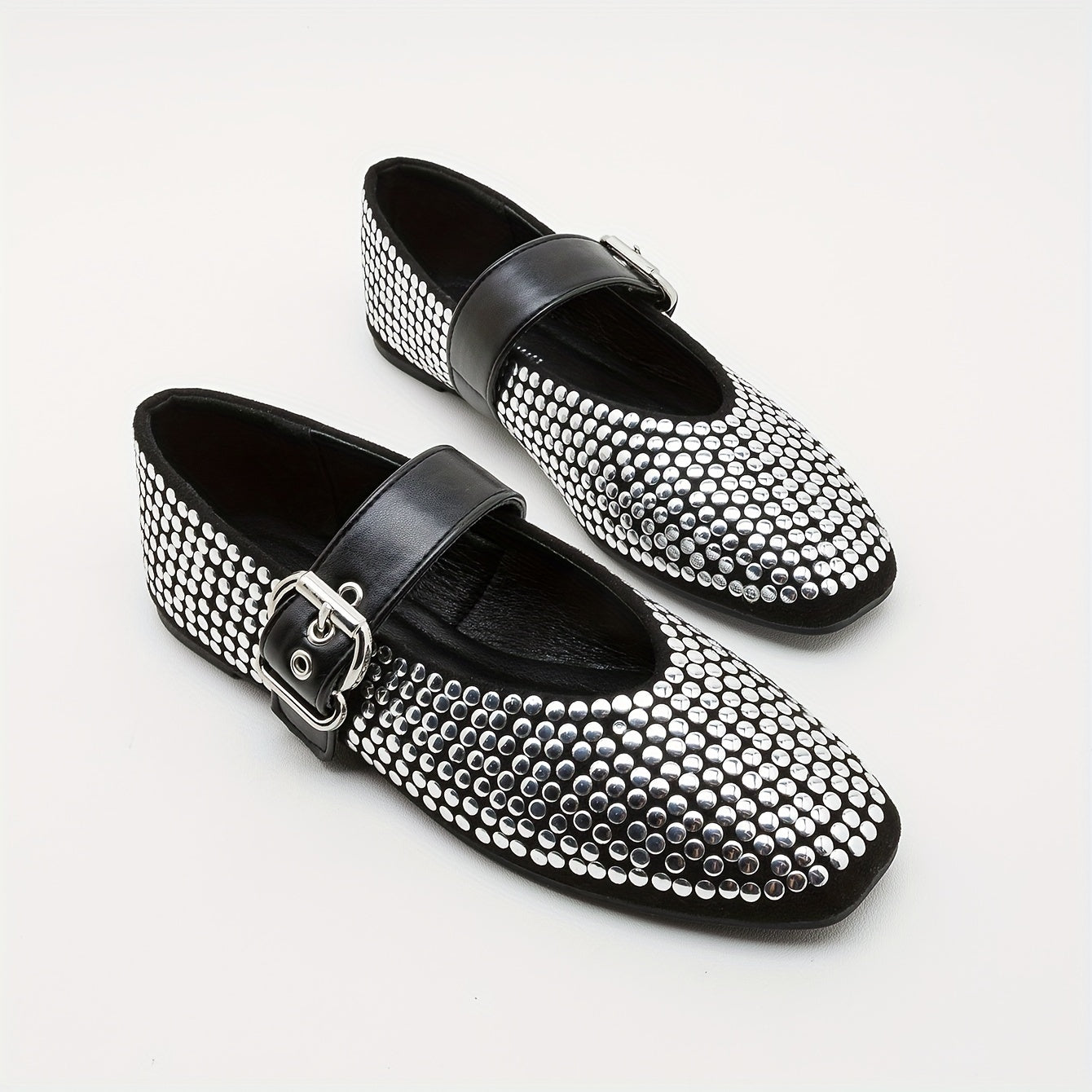 Women's Flats Sequin Square Toe Slip-On Casual and Dress Shoes