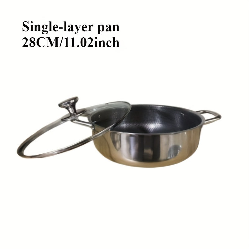 Olla de acero inoxidable con superficie antiadherente, doble boiler, gran capacidad