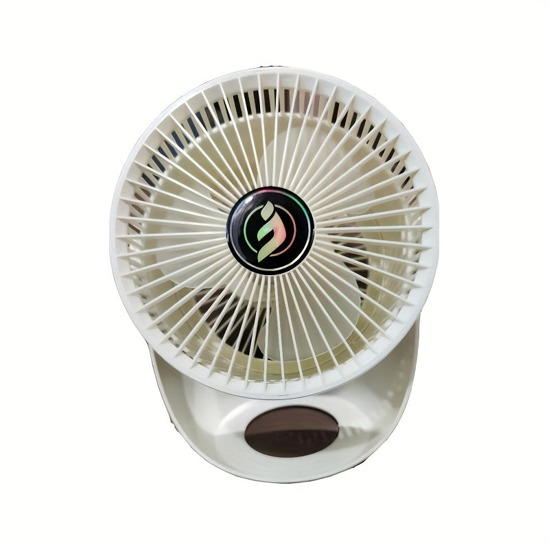 Uy va avtomobil uchun kuchli havo oqimi va bardoshli qurilma bilan USB bilan quvvatlanadigan aqlli ventilyator, batareyasiz. Stol, devorlar va transport vositalarining ichki qismlarida ishlatilishi mumkin.