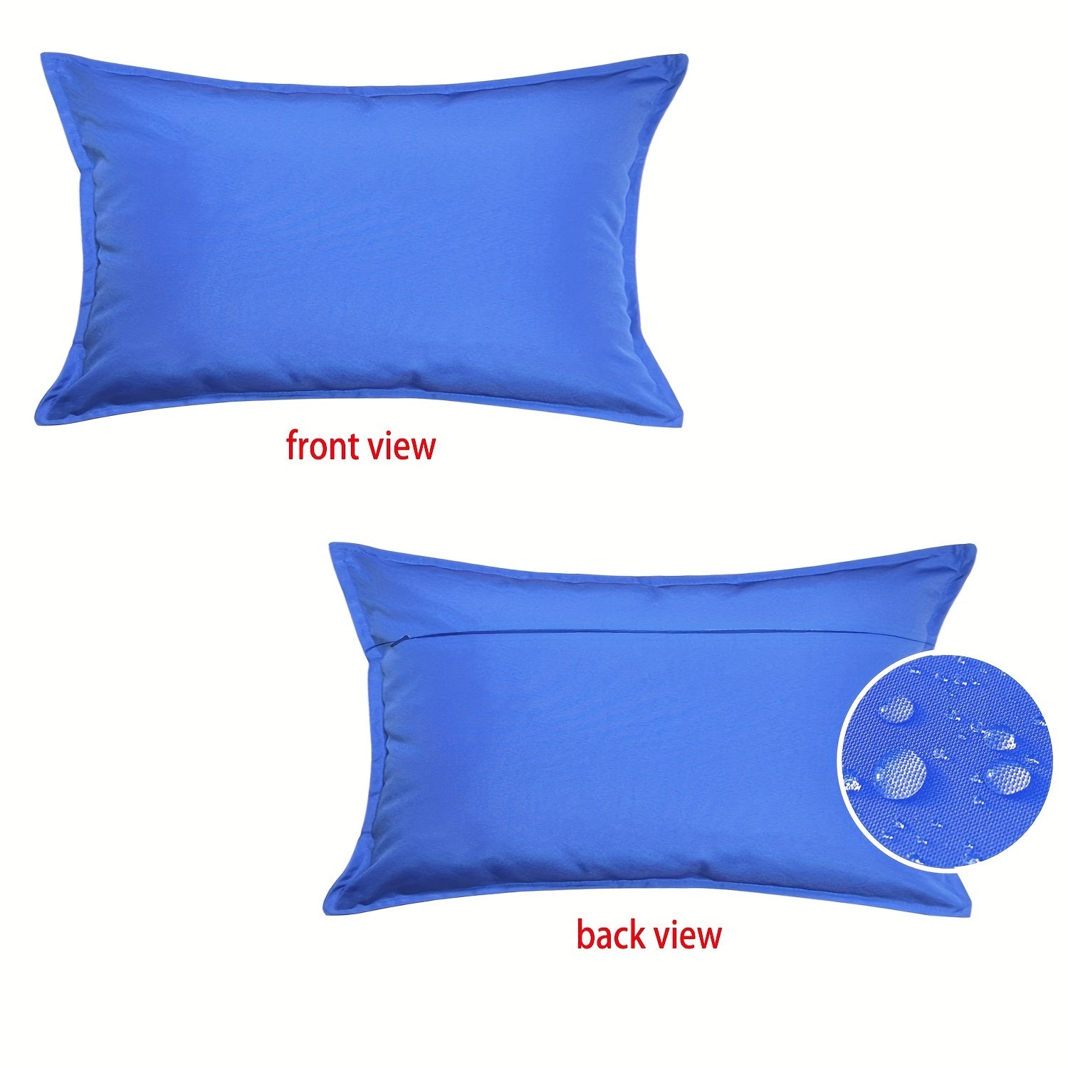 Green Outdoor Cushion Covers 2 Pack Zipper Polyester for Patio Garden Furniture