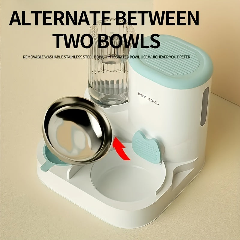 Avtomatik mushuk va kichik itlar uchun suv va ovqatlantiruvchi 3.5L Elektr bo'lmagan bardoshli plastmassa