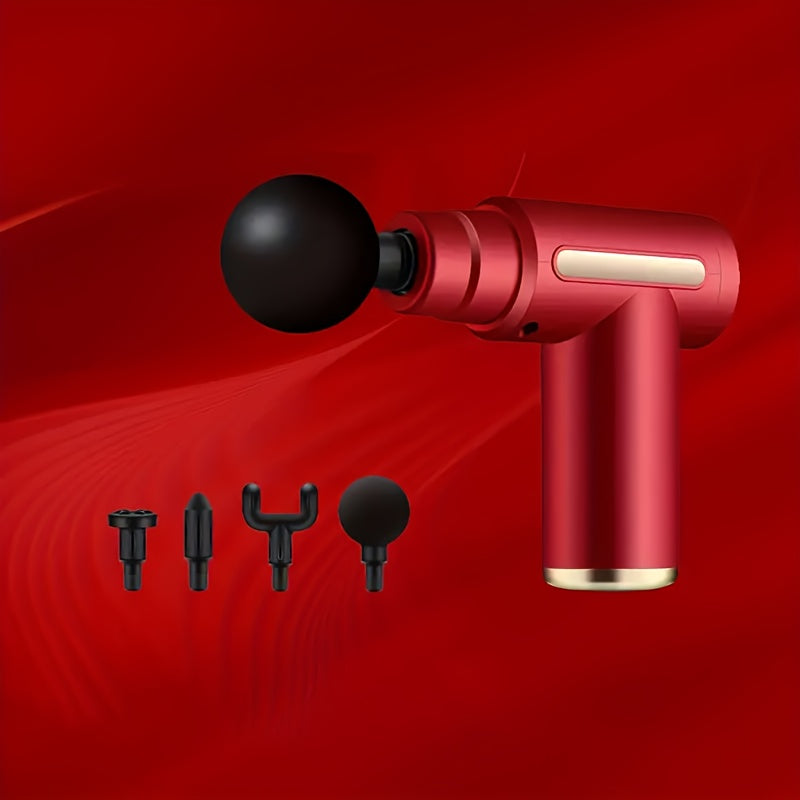 4 ta qo'shimcha bilan portativ mini USB zaryadlanadigan massaj quroli, sovg'alar va har qanday tadbir uchun ajoyib