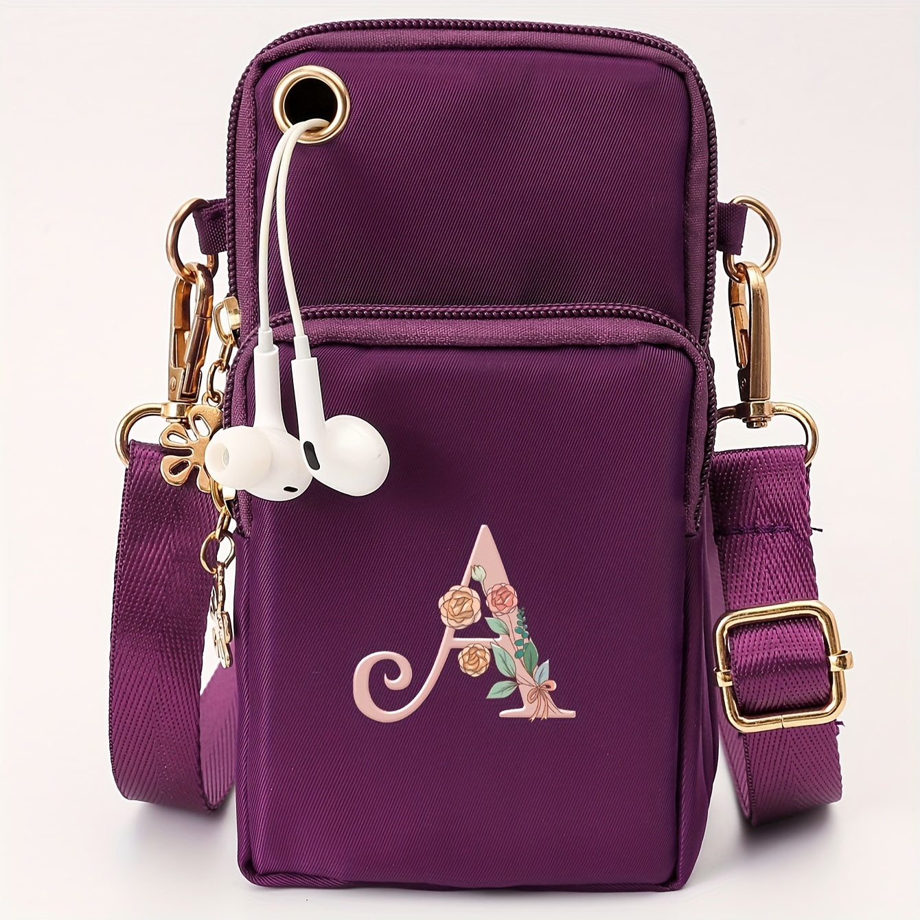 Ayollar uchun kichik yelka sumkasi, gul naqshli, kundalik ko‘p funksiyali crossbody sumka, kichik qo‘l sumkasi