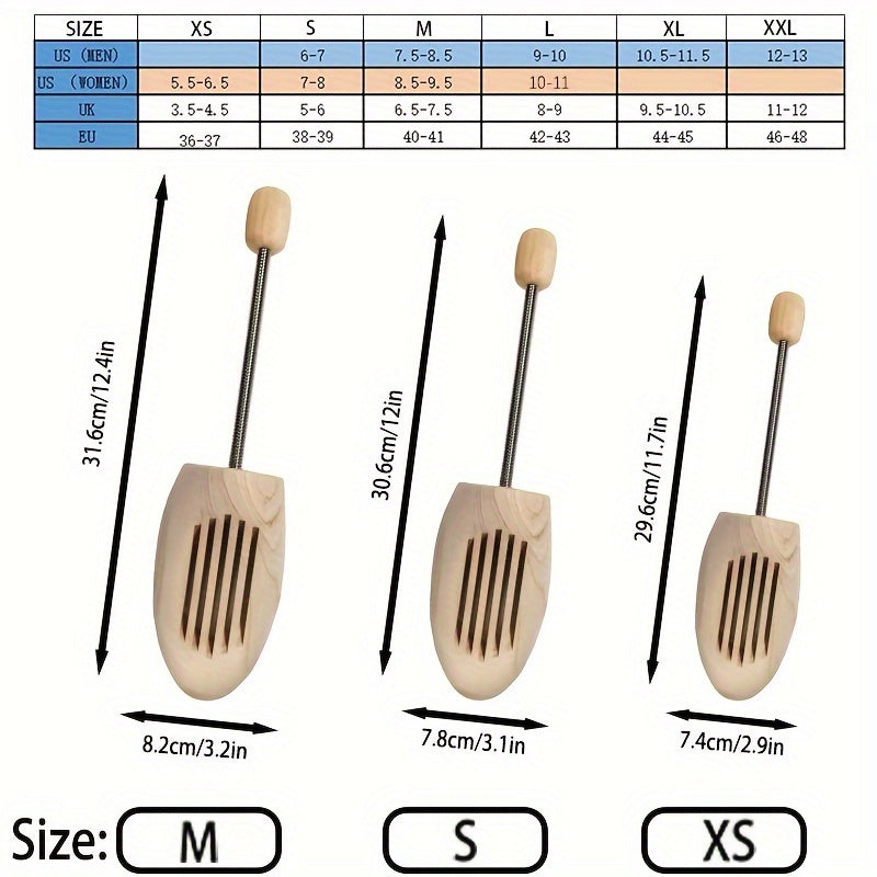 Unisex Wooden Shoe Tree Adjustable Shoe Last for Men Women Moisture Absorption