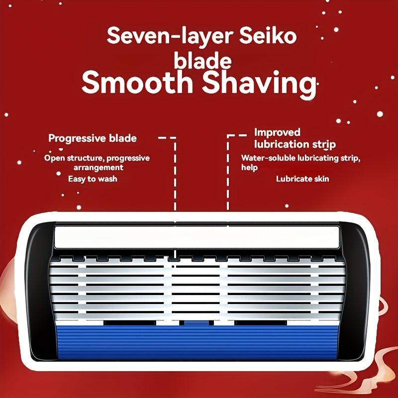 Manual Shaving Razor Set Stainless Steel 12-Layer Cartridges 6-Layer Blades
