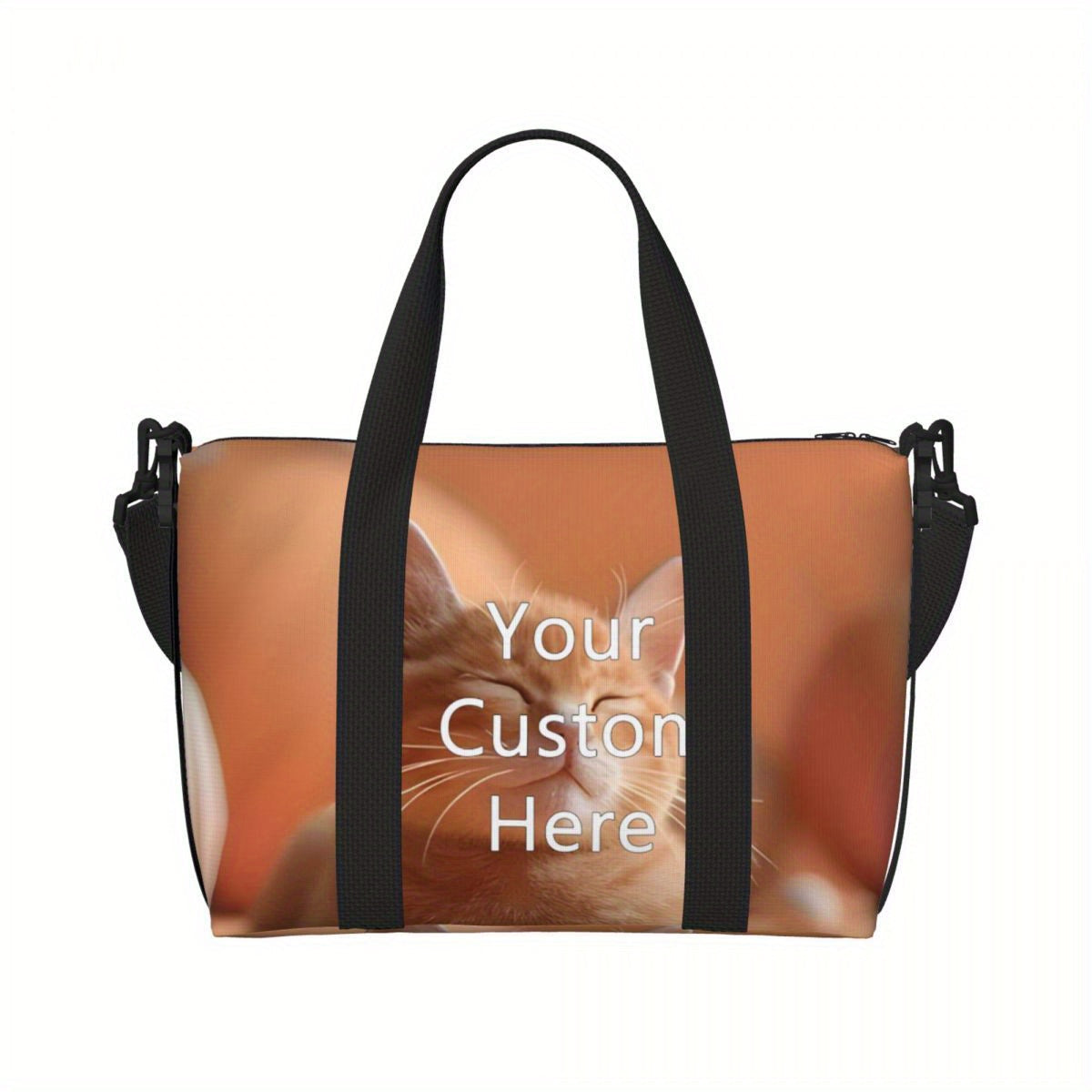 Personalized Duffle Bag with Custom Photo and Text Lightweight Sports Travel Bag for Men and Women