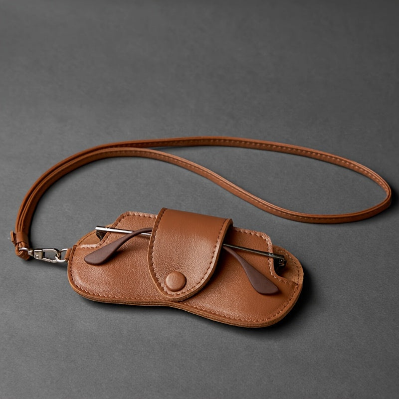 Faux Leather Glasses Case for Eyewear Protection Durable Anti-Pressure Design for Fashion and Myopia Glasses