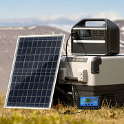 Portable Solar Panel Kit with Controller 12V-24V USB Charger for Camping Hiking Boat
