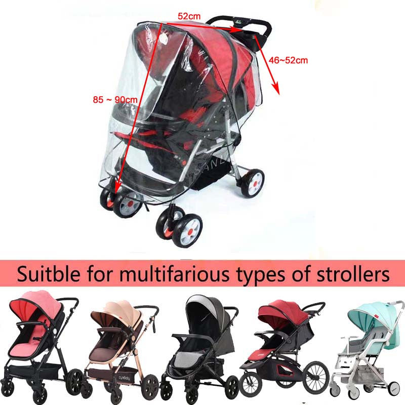 Baby Stroller Rain Cover Windproof Weather Shield for Universal Baby Stroller