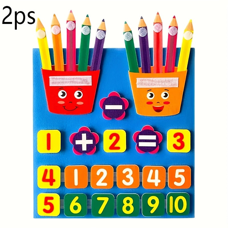 Felt Number Toy for Kids Educational Math Aid for Counting and Motor Skills