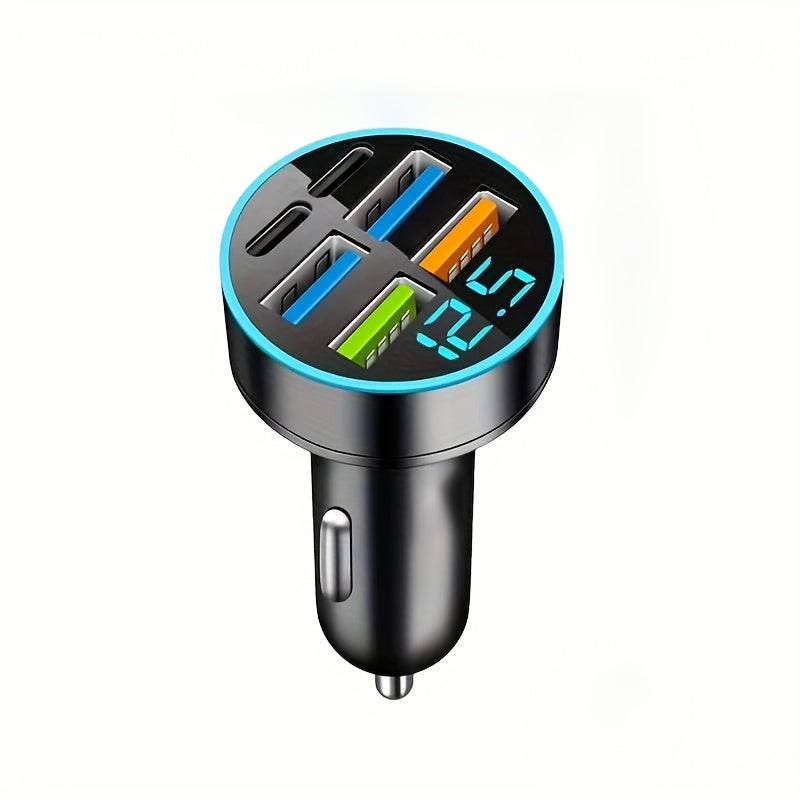 Universal Car Charger 12-24V USB Type-C Fast Charging 3.1A Display