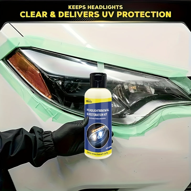 Universal Car Headlight Restoration Kit - Portable Polishing for Oxidation and Scratches