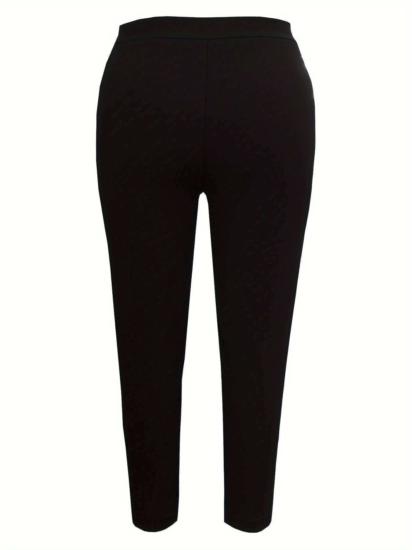 Pantalones ajustados de talla grande con dobladillo dividido en sólido para mujer, de cintura alta, casual, primavera y verano