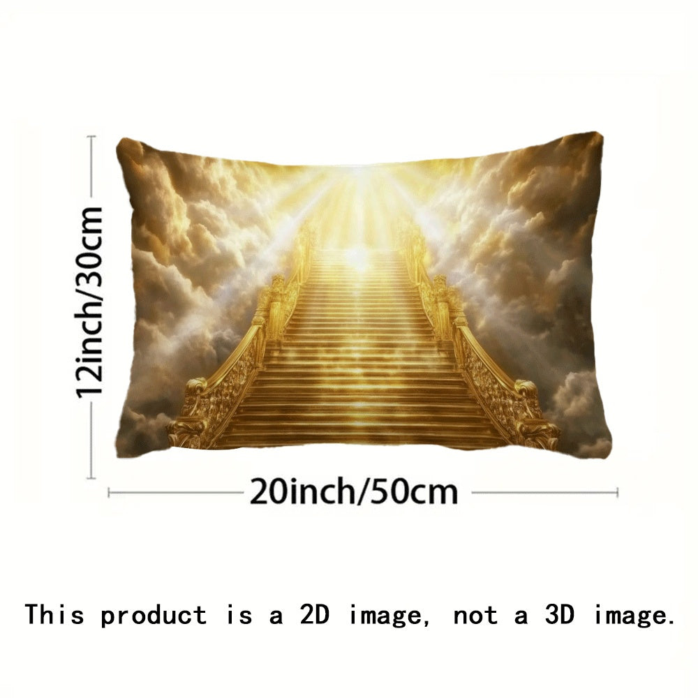 Heavenly Ladder Print Pillow Cover 50.8x30.48 cm Polyester Zipper Casual All-Season