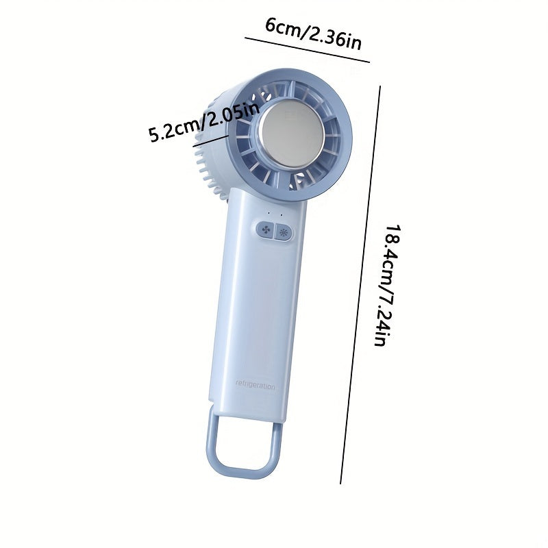 Portable Handheld Fan with USB Rechargeable Wearable Design for Indoor Outdoor Use