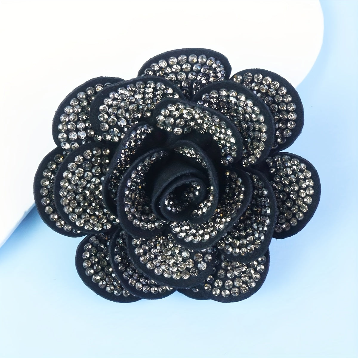 Multi-Layer Rhinestone Flower Brooch Set for Sweaters Coats Fabric Lapels