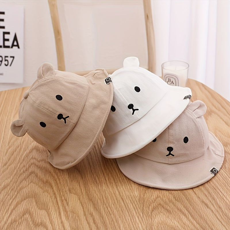Children's White Breathable Fisherman Hat for 3 Months to 2 Years Summer Spring Autumn