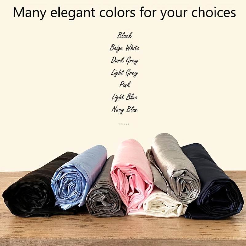 2-Pack Satin Pillowcases Hypoallergenic Polyester Envelope Closure 200gsm