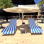 Yon cho'ntaklari bilan portativ plyaj sochiq, ingichka, tez quriydigan dizayn, basseyn yonida, plyajda yoki mehmonxonalarda quyoshda yotish uchun. Qulay, engil, olib yurish oson, sirpanmaydigan.