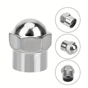 Universal Chrome Tire Valve Caps Dustproof Round Head Covers